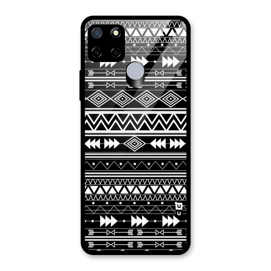 Black Aztec Creativity Glass Back Case for Realme C12