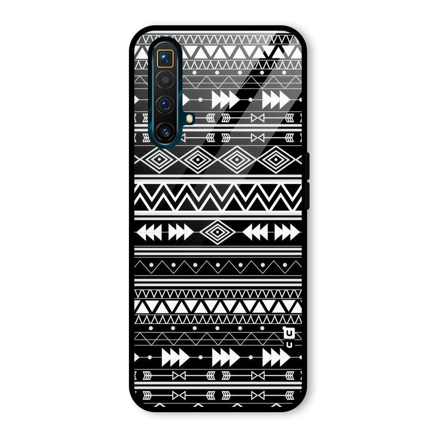 Black Aztec Creativity Glass Back Case for Realme X3 SuperZoom