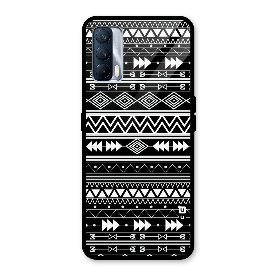 Black Aztec Creativity Glass Back Case for Realme X7