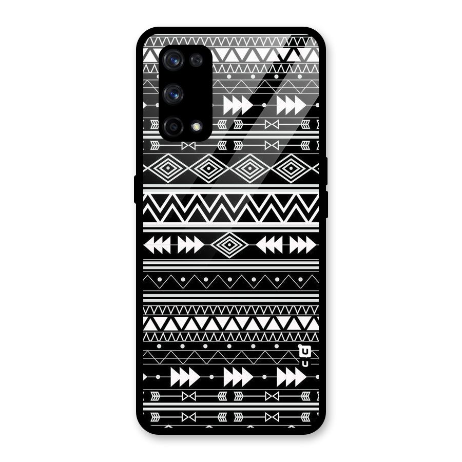 Black Aztec Creativity Glass Back Case for Realme X7 Pro