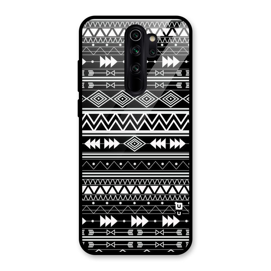 Black Aztec Creativity Glass Back Case for Redmi Note 8 Pro