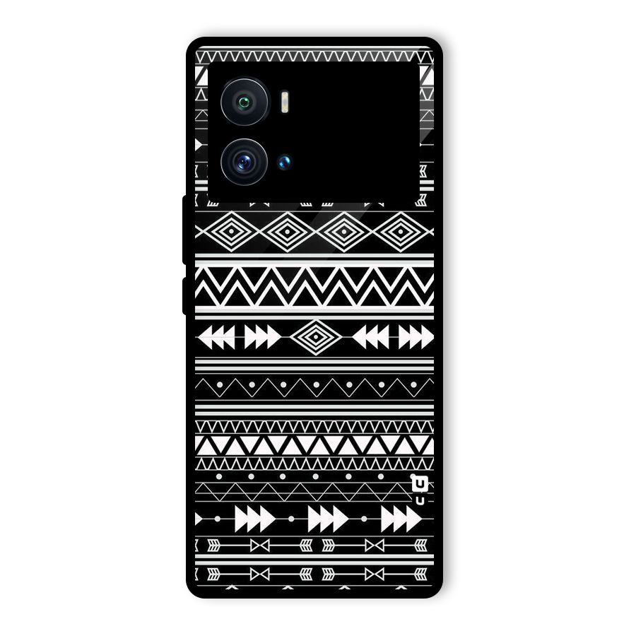 Black Aztec Creativity Glass Back Case for Vivo iQOO 9 Pro
