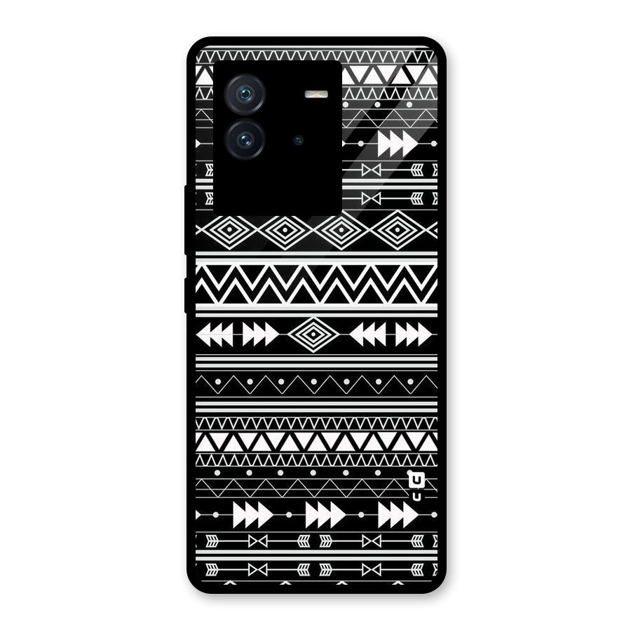 Black Aztec Creativity Glass Back Case for Vivo iQOO Neo 6 5G