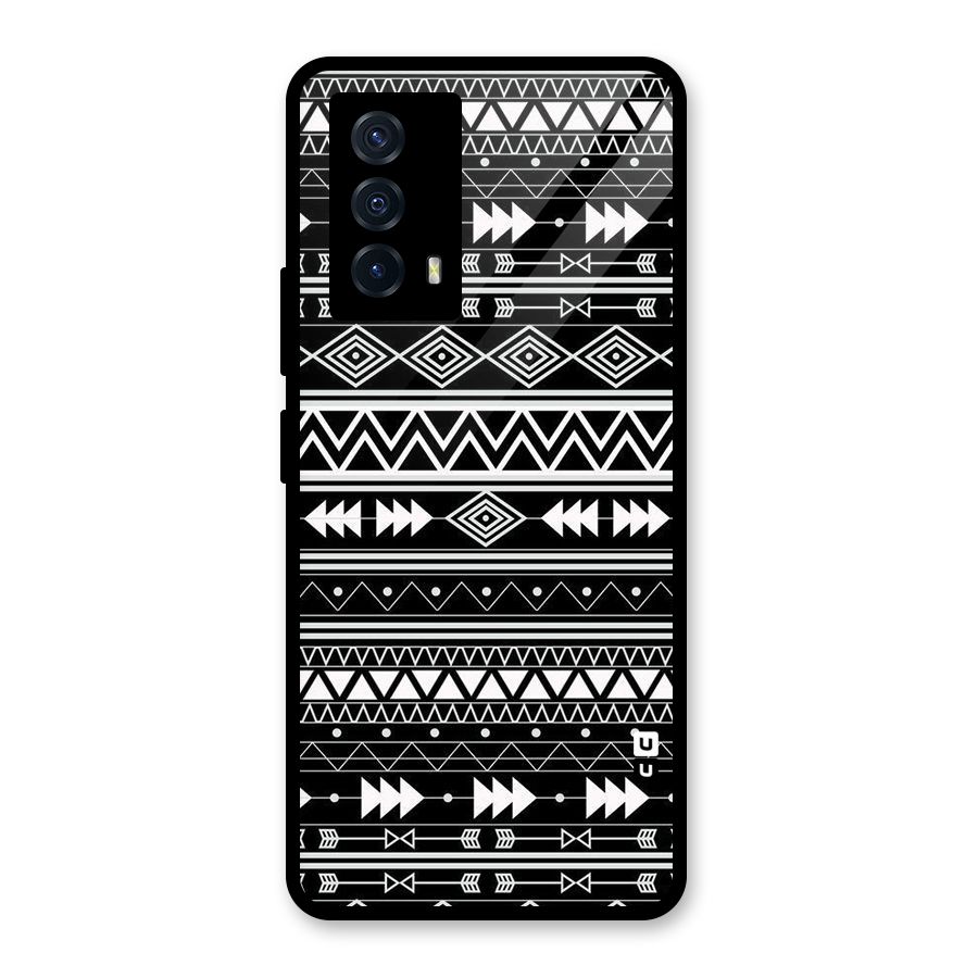 Black Aztec Creativity Glass Back Case for Vivo iQOO Z5