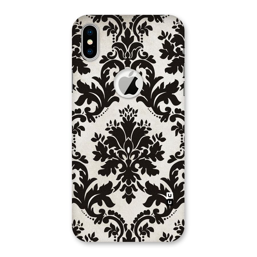 Black Beauty Back Case for iPhone X Logo Cut