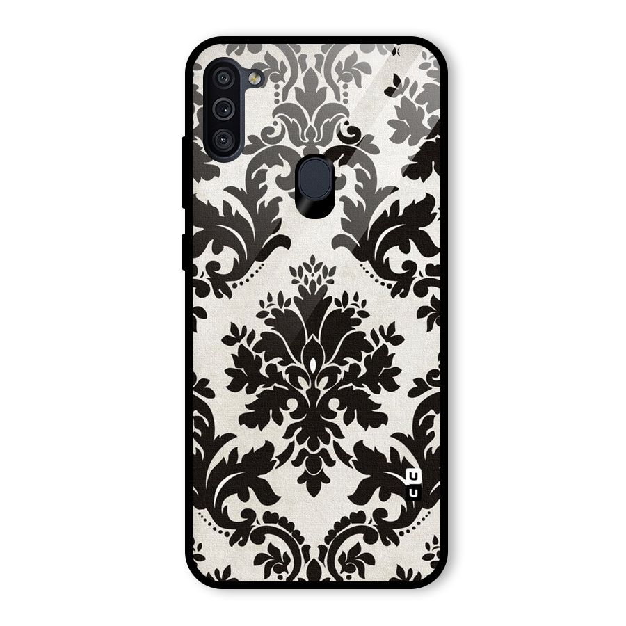 Black Beauty Glass Back Case for Galaxy M11