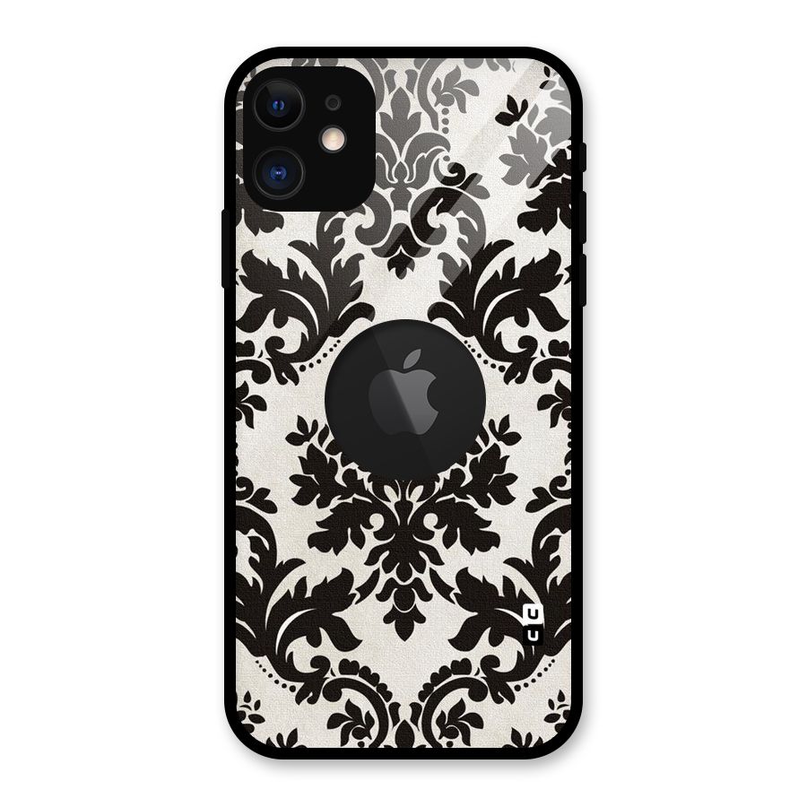 Black Beauty Glass Back Case for iPhone 11 Logo Cut