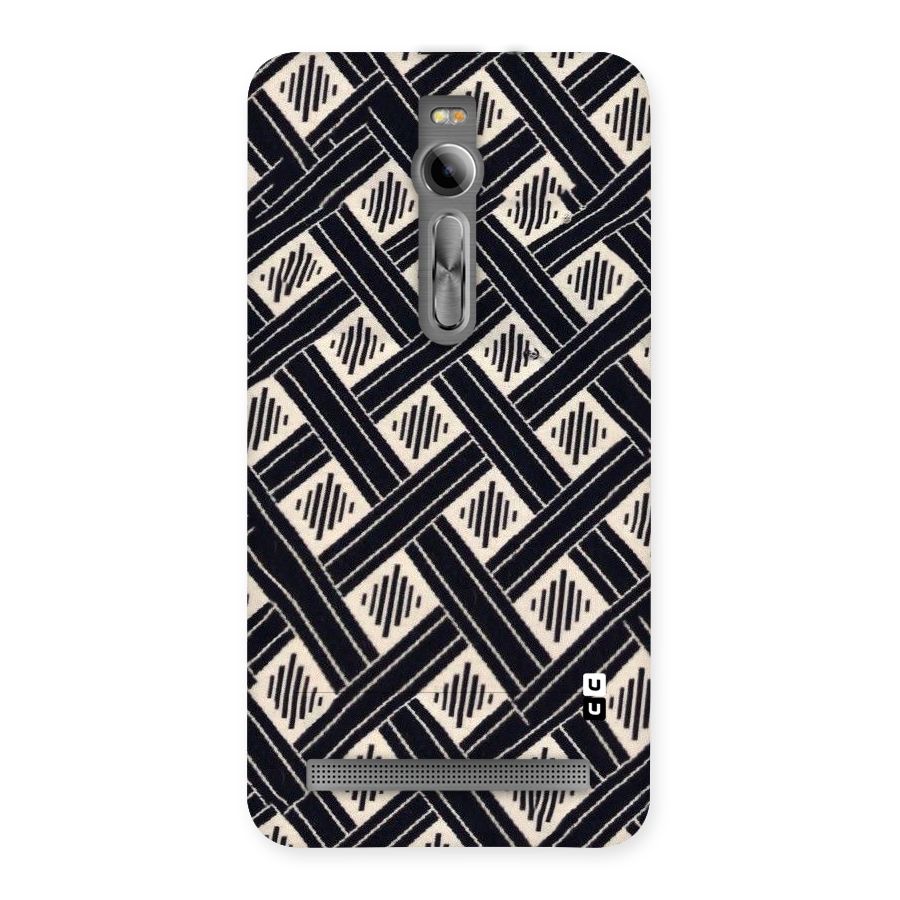 Black Beige Criscros Back Case for Asus Zenfone 2