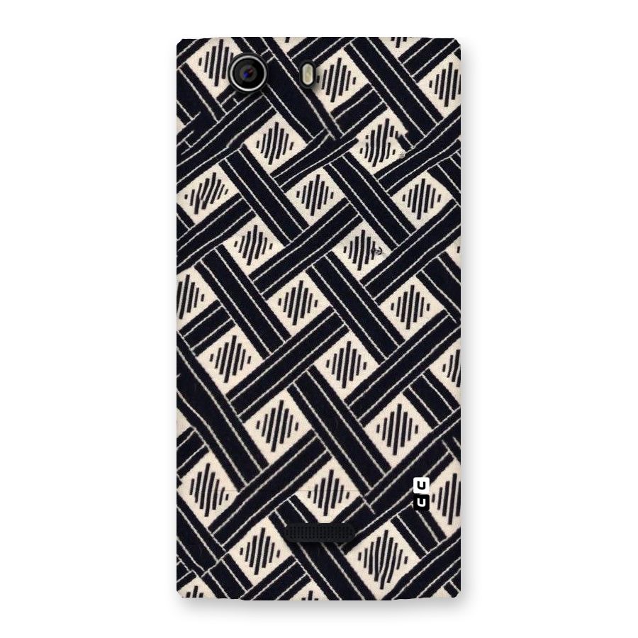 Black Beige Criscros Back Case for Canvas Nitro 2 E311