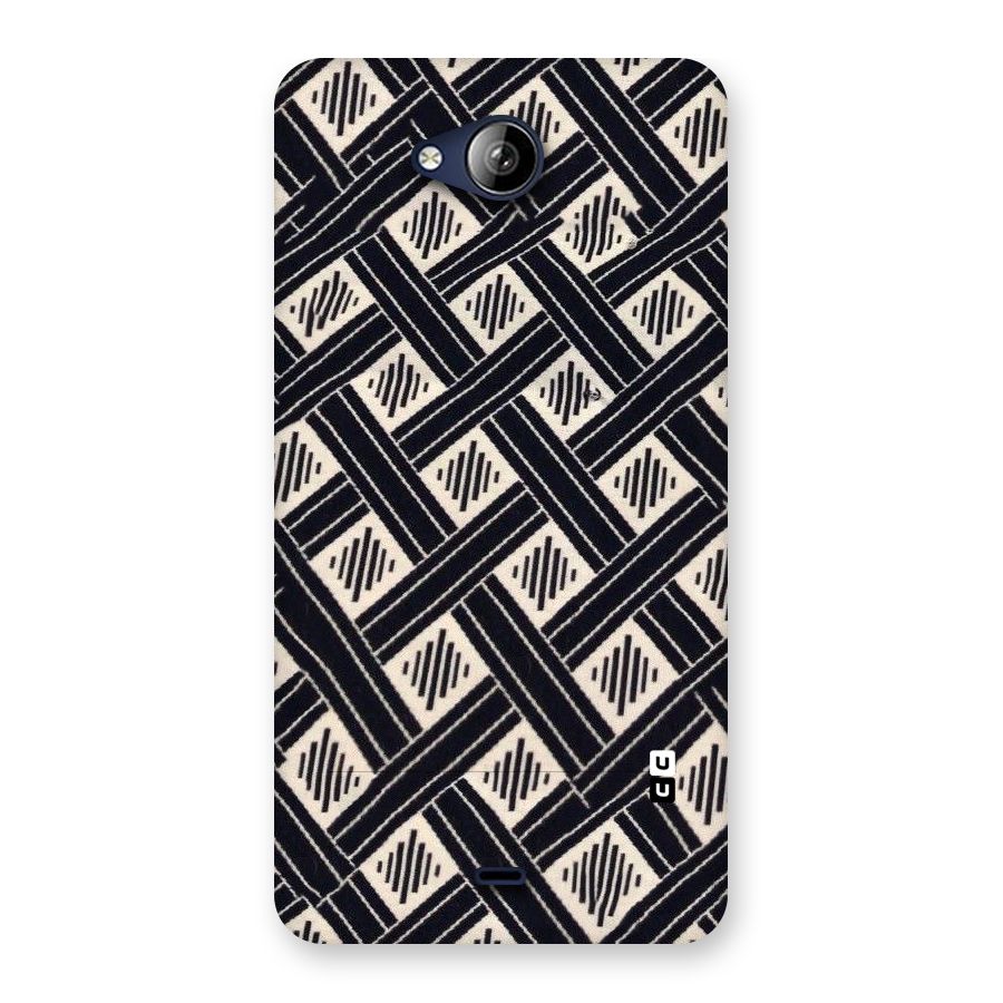 Black Beige Criscros Back Case for Canvas Play Q355