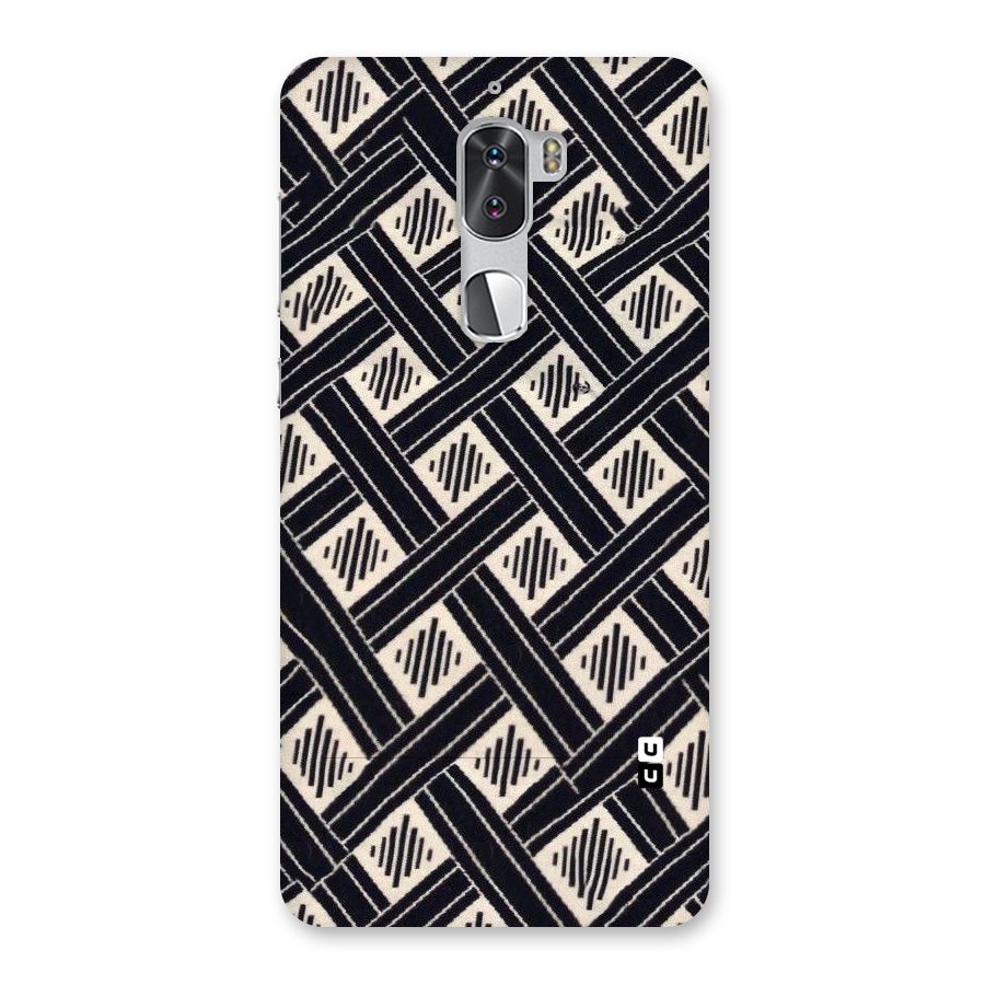 Black Beige Criscros Back Case for Coolpad Cool 1