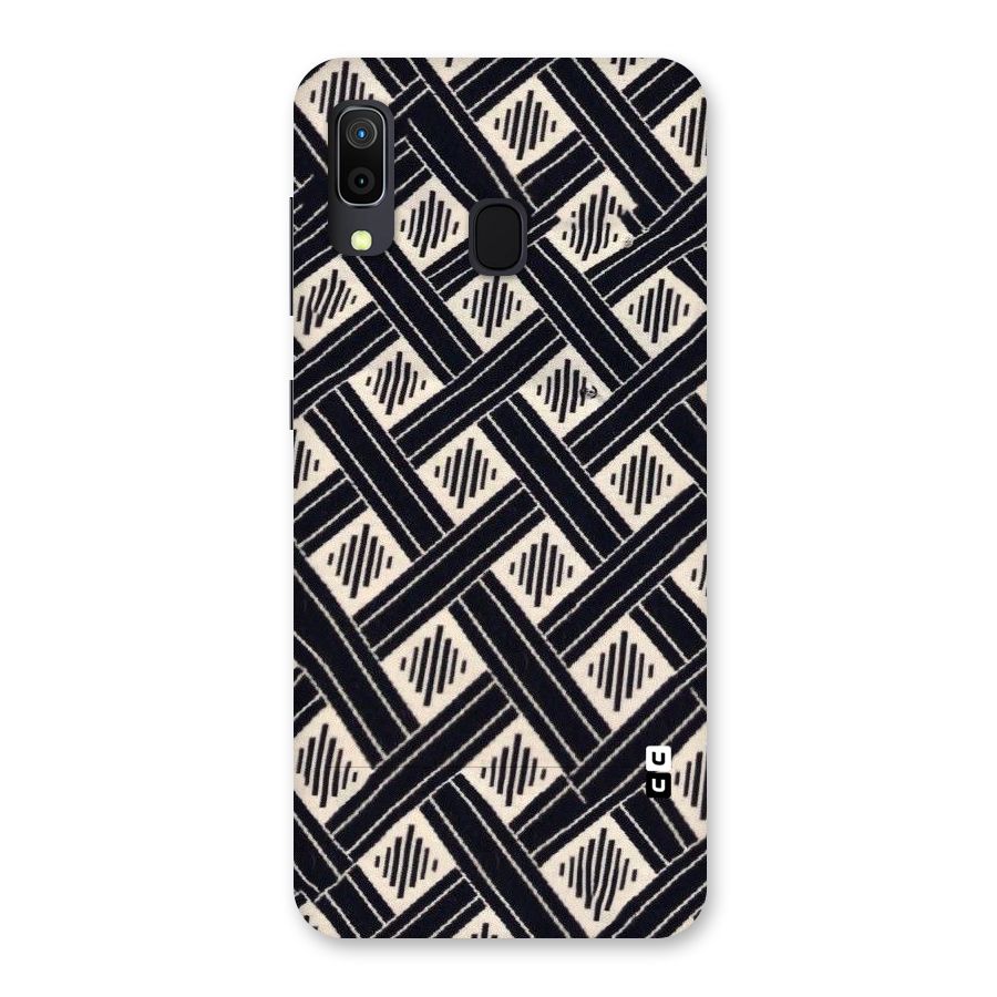 Black Beige Criscros Back Case for Galaxy A30