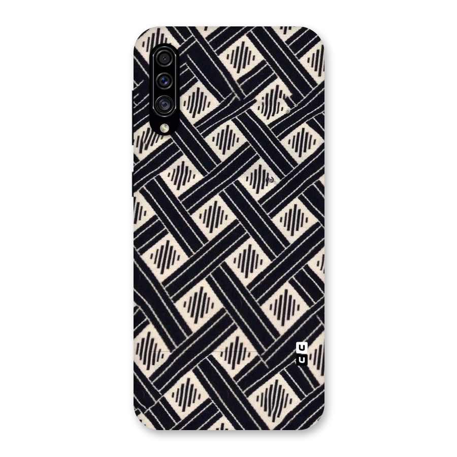 Black Beige Criscros Back Case for Galaxy A30s