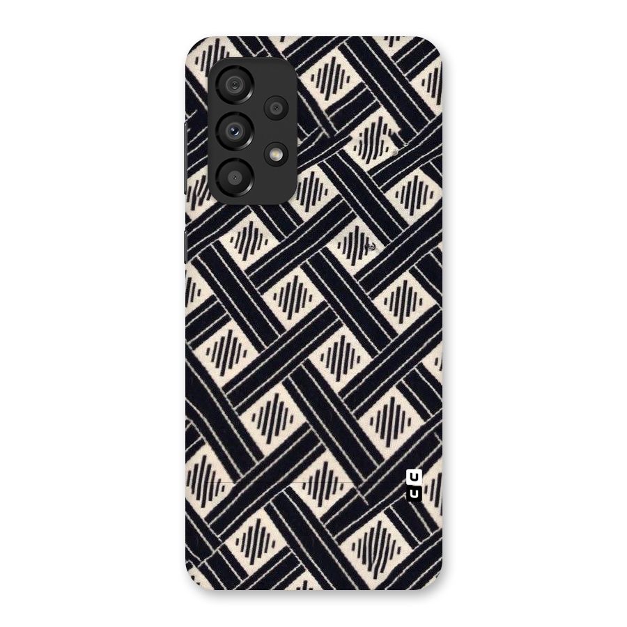 Black Beige Criscros Back Case for Galaxy A33 5G