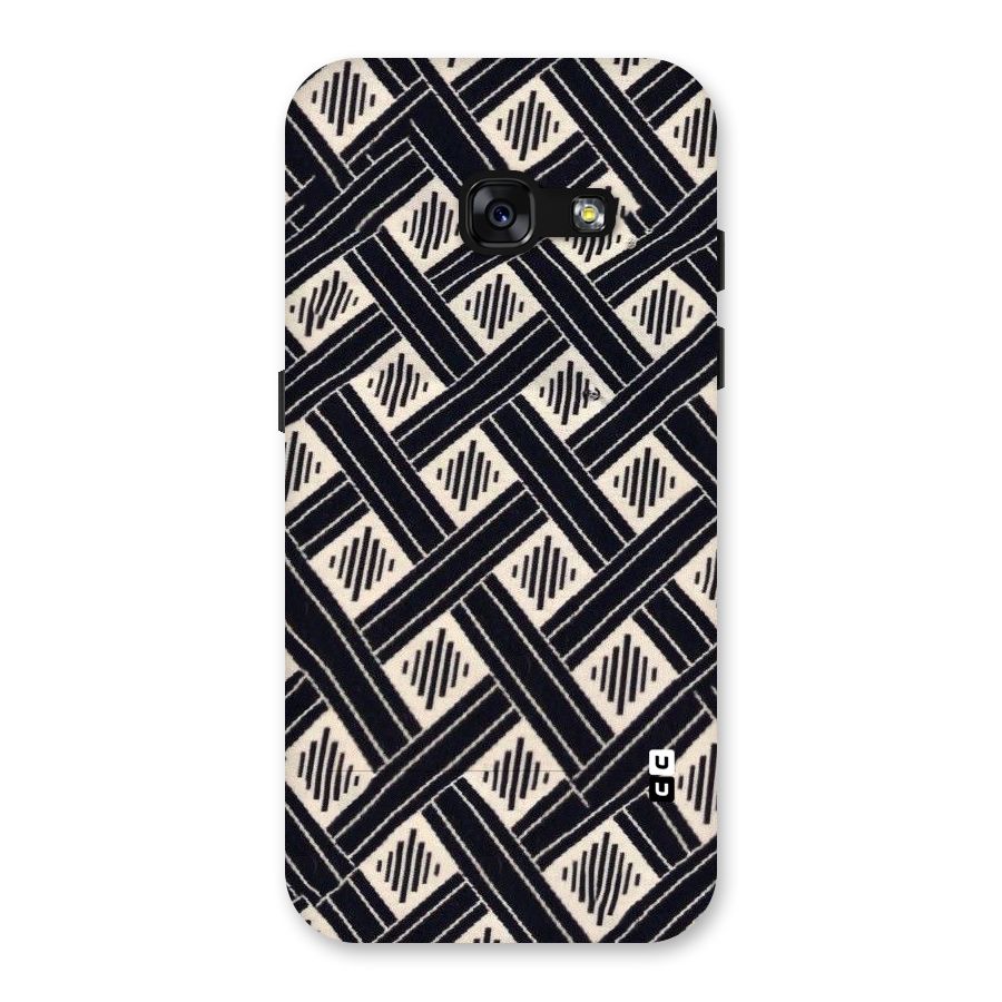Black Beige Criscros Back Case for Galaxy A3 (2017)