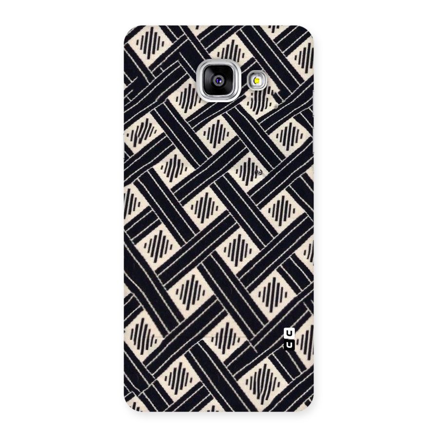 Black Beige Criscros Back Case for Galaxy A5 2016