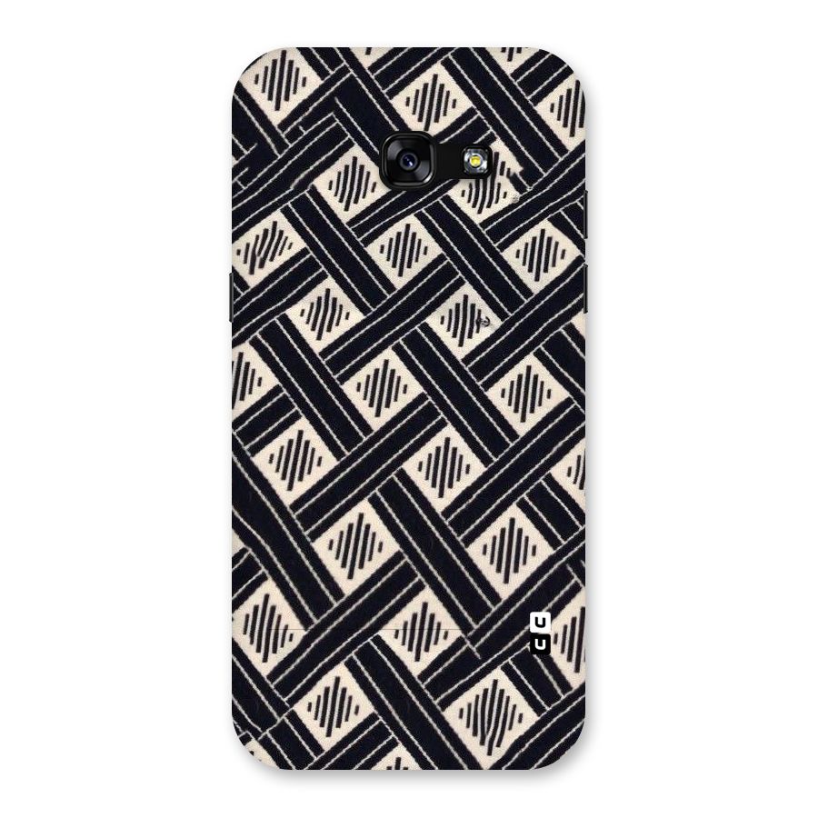 Black Beige Criscros Back Case for Galaxy A5 2017