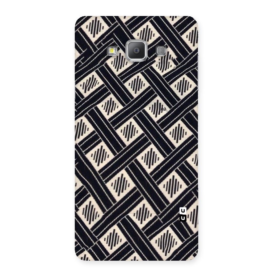 Black Beige Criscros Back Case for Galaxy A7