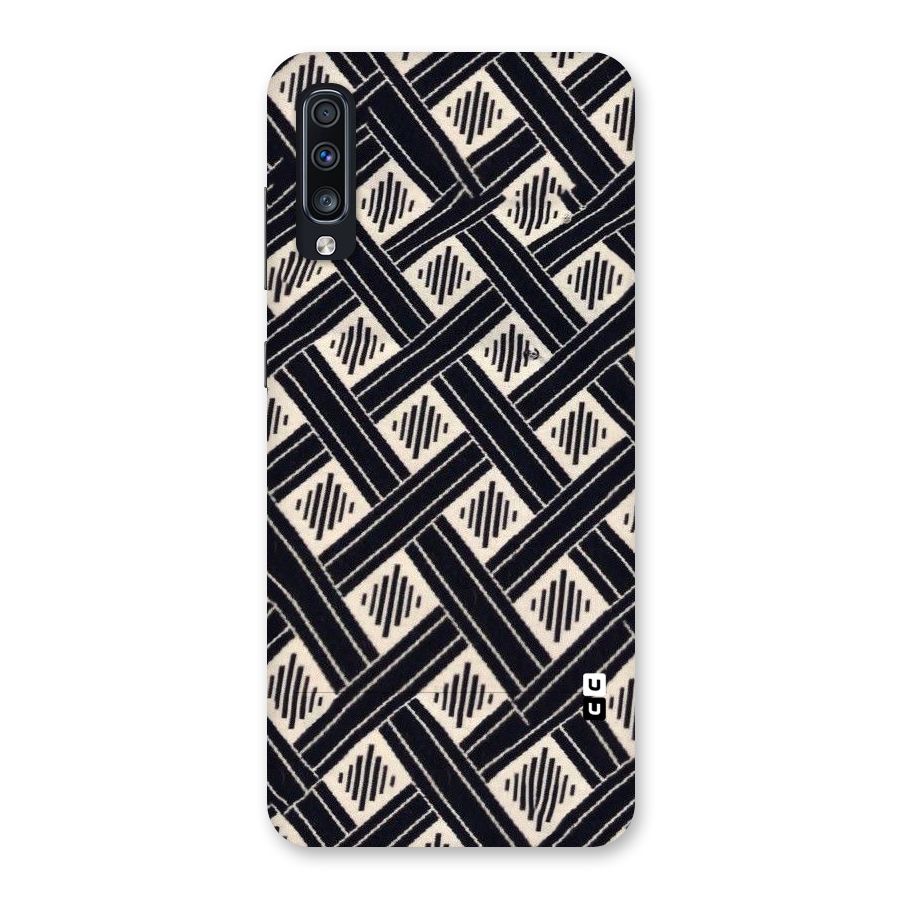 Black Beige Criscros Back Case for Galaxy A70s