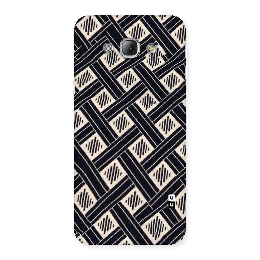 Black Beige Criscros Back Case for Galaxy A8