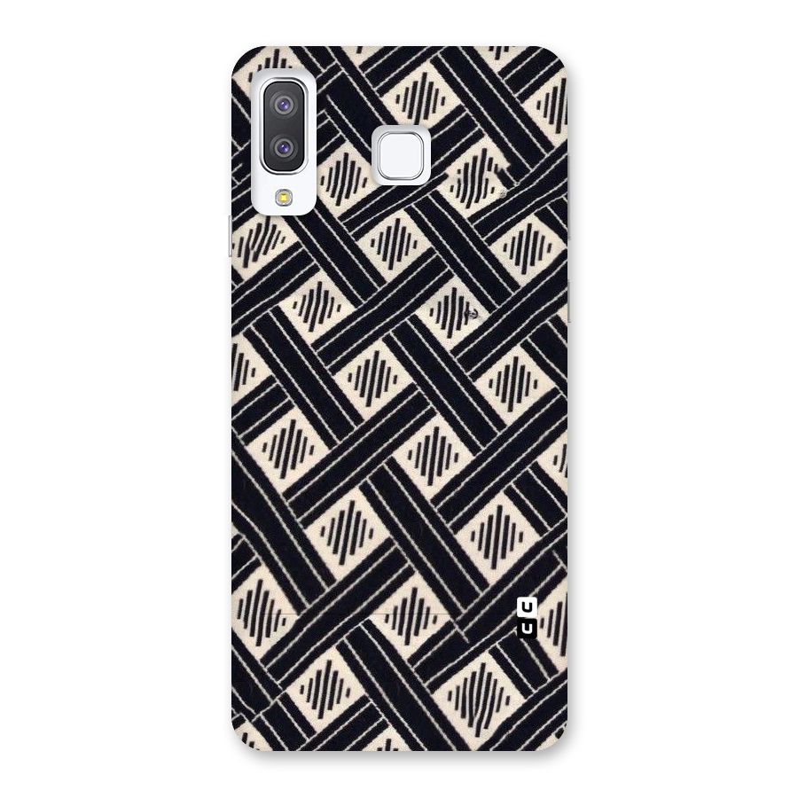 Black Beige Criscros Back Case for Galaxy A8 Star