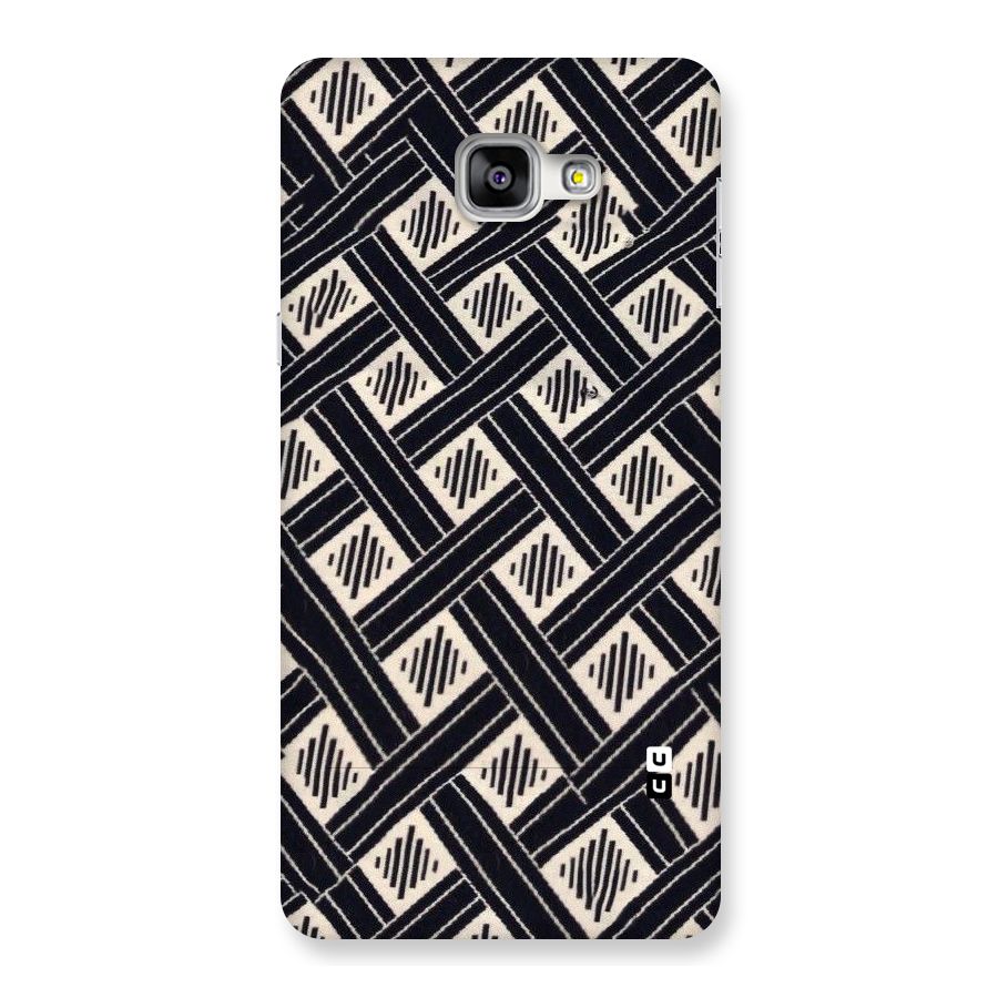 Black Beige Criscros Back Case for Galaxy A9