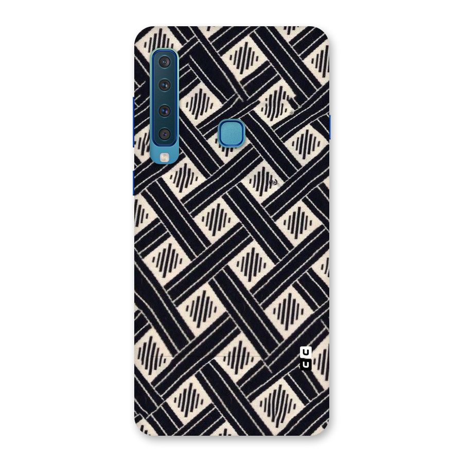 Black Beige Criscros Back Case for Galaxy A9 (2018)