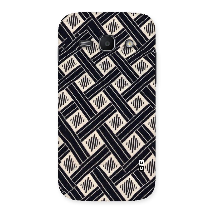 Black Beige Criscros Back Case for Galaxy Ace 3