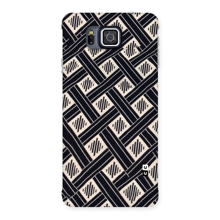Black Beige Criscros Back Case for Galaxy Alpha