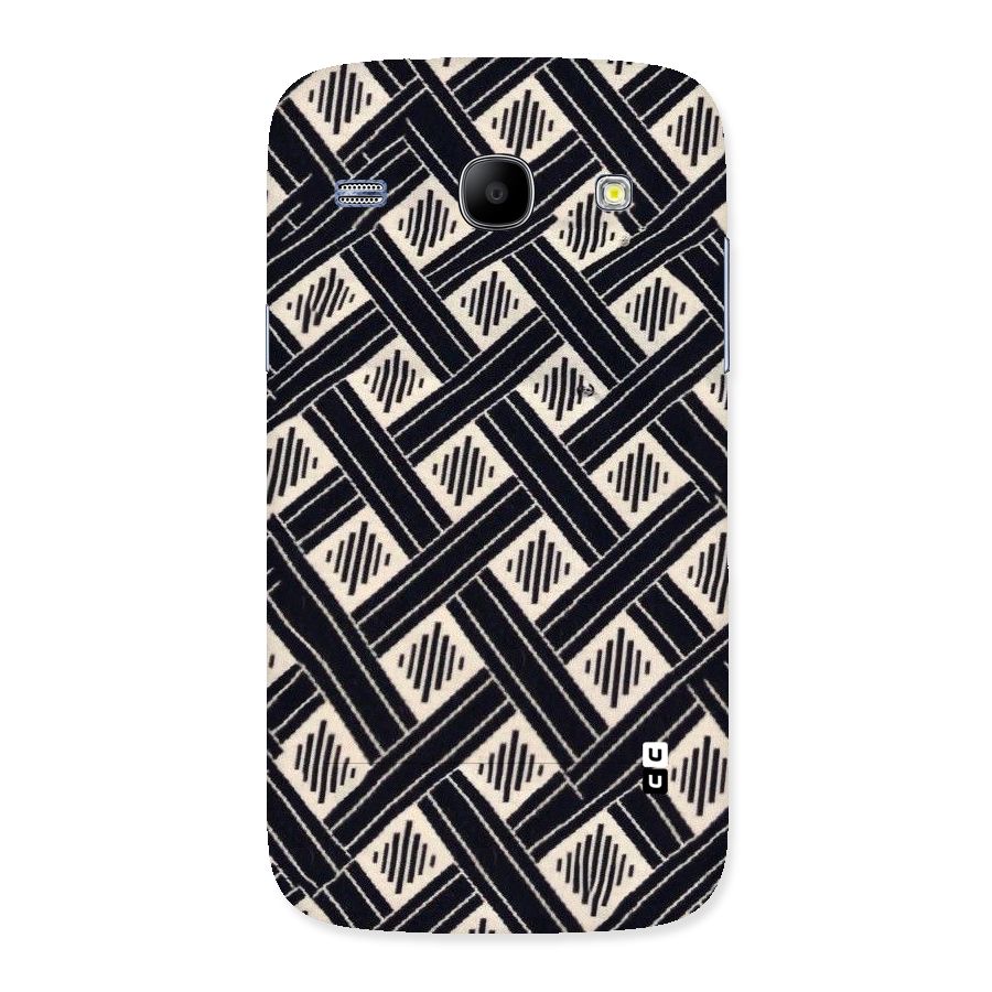 Black Beige Criscros Back Case for Galaxy Core