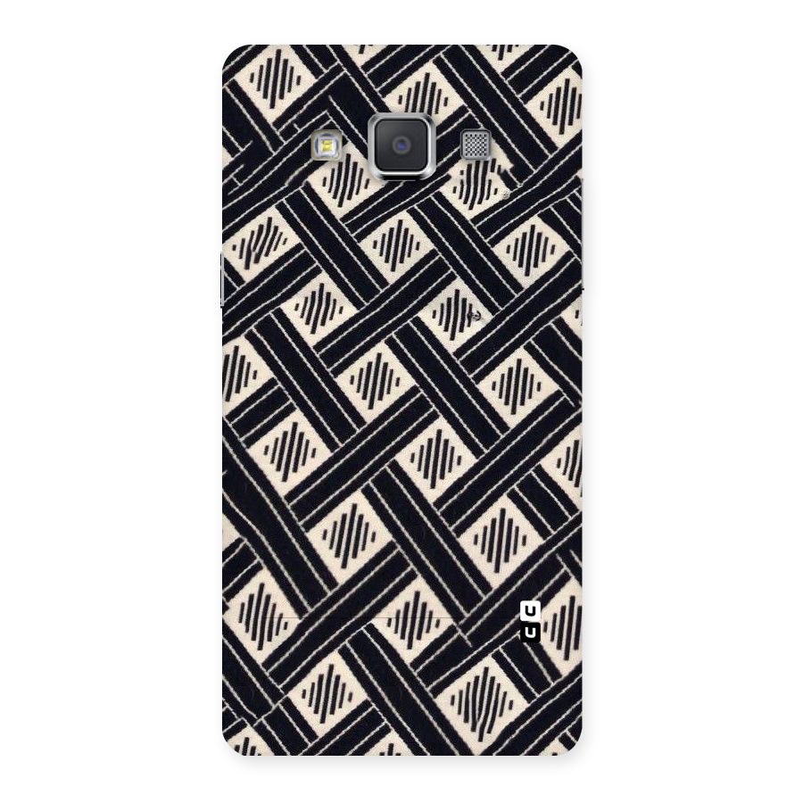 Black Beige Criscros Back Case for Galaxy Grand Max