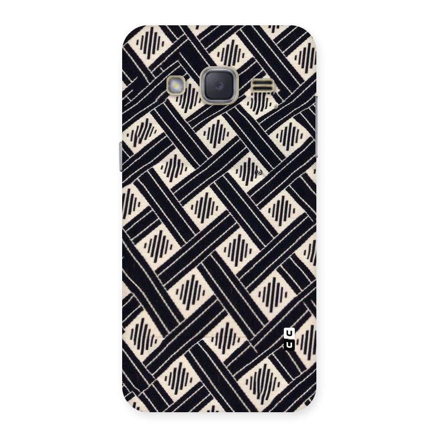 Black Beige Criscros Back Case for Galaxy J2