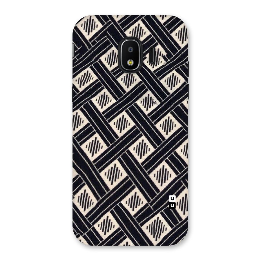 Black Beige Criscros Back Case for Galaxy J2 Pro 2018