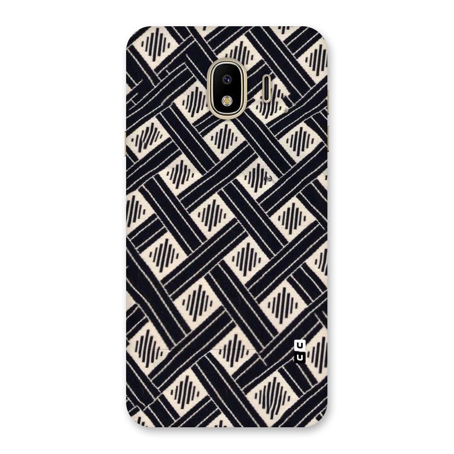 Black Beige Criscros Back Case for Galaxy J4