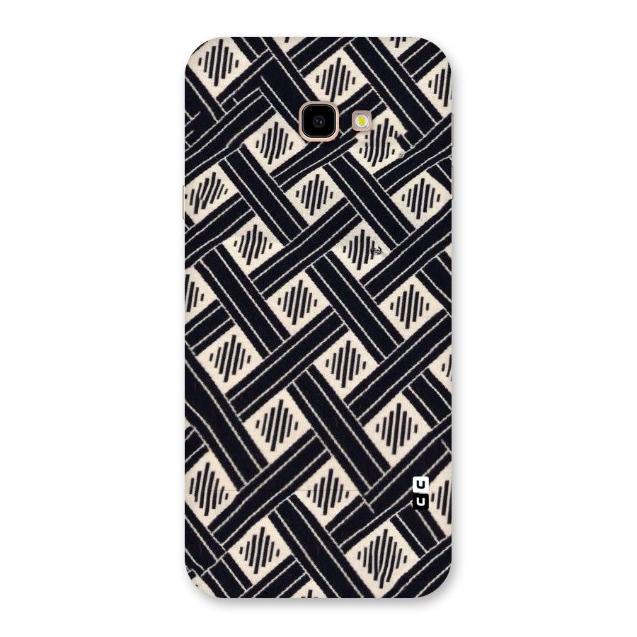 Black Beige Criscros Back Case for Galaxy J4 Plus