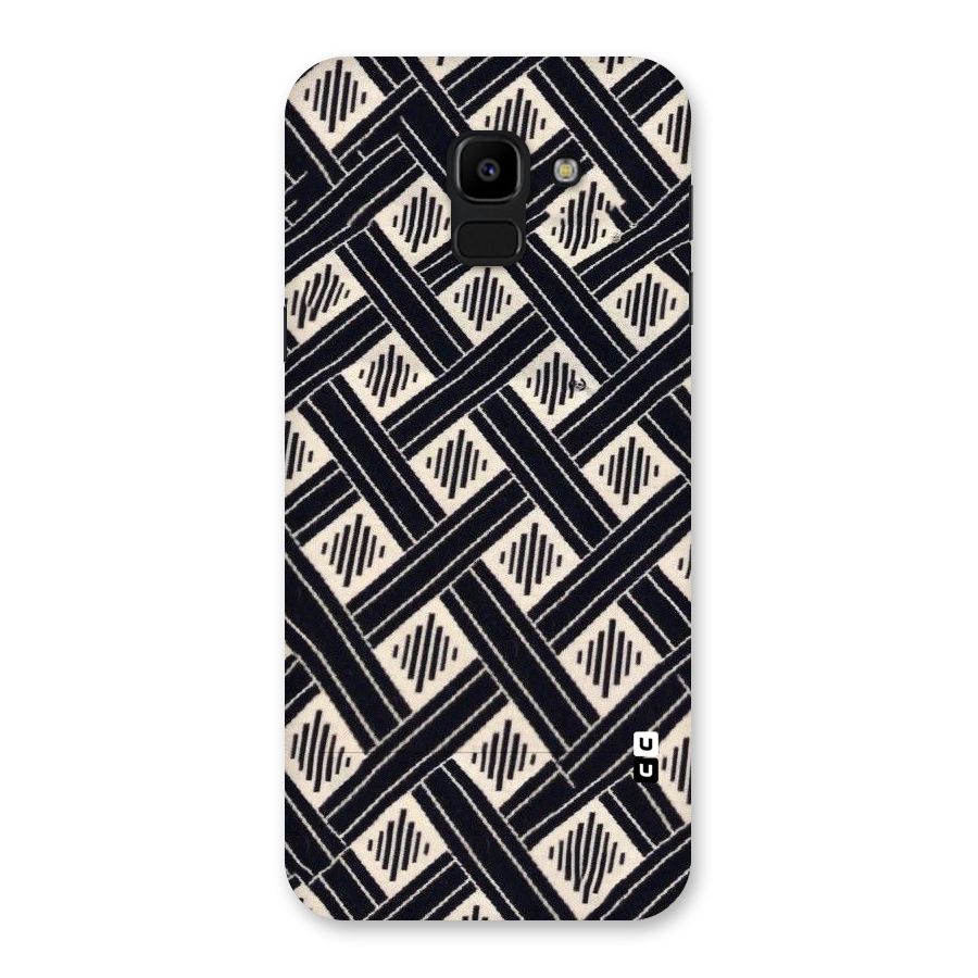 Black Beige Criscros Back Case for Galaxy J6