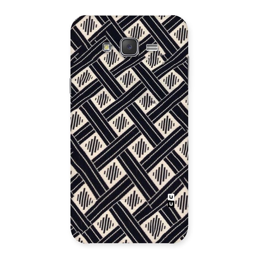Black Beige Criscros Back Case for Galaxy J7