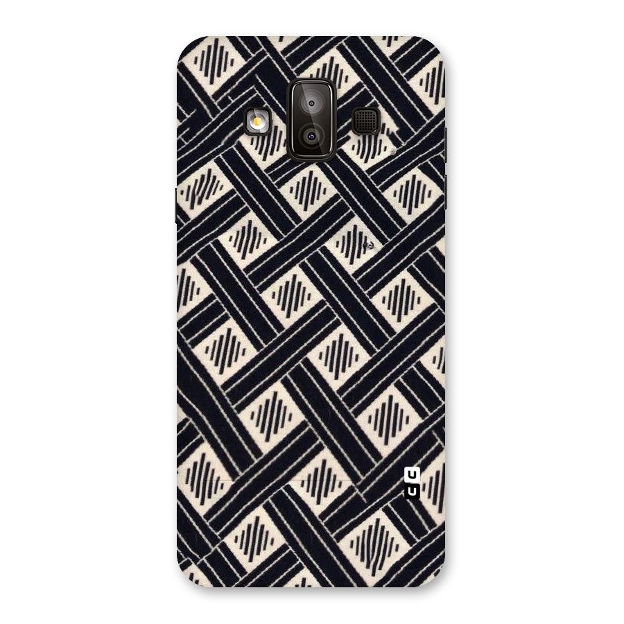 Black Beige Criscros Back Case for Galaxy J7 Duo