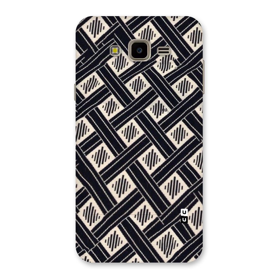 Black Beige Criscros Back Case for Galaxy J7 Nxt