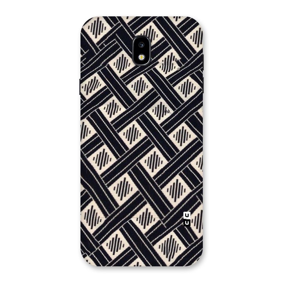 Black Beige Criscros Back Case for Galaxy J7 Pro