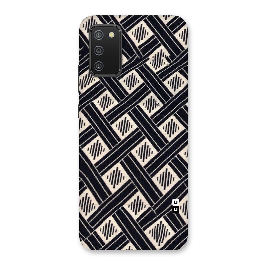 Black Beige Criscros Back Case for Galaxy M02s