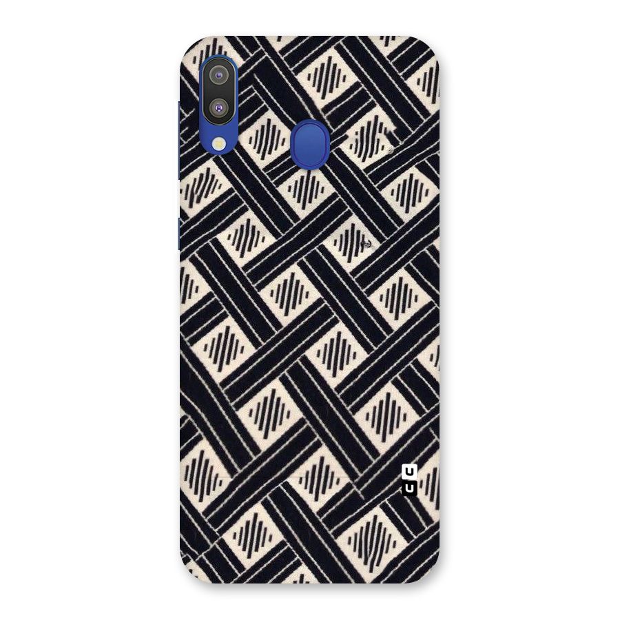 Black Beige Criscros Back Case for Galaxy M20