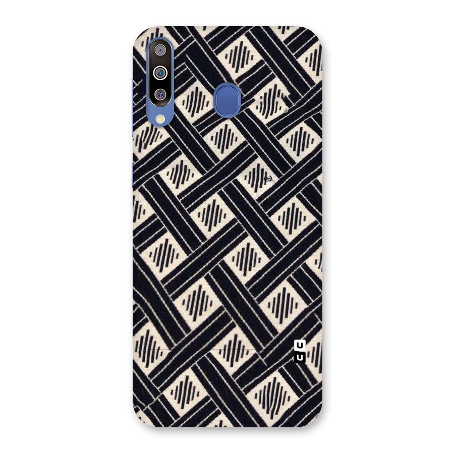 Black Beige Criscros Back Case for Galaxy M30