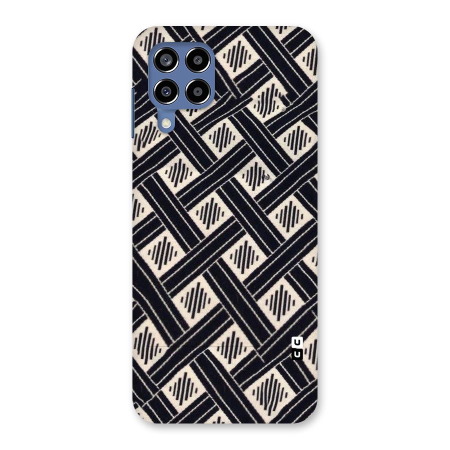 Black Beige Criscros Back Case for Galaxy M53 5G