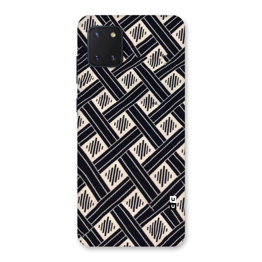 Black Beige Criscros Back Case for Galaxy Note 10 Lite
