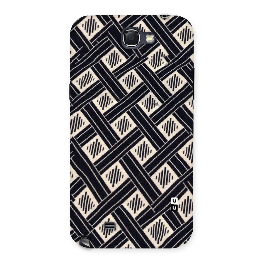 Black Beige Criscros Back Case for Galaxy Note 2
