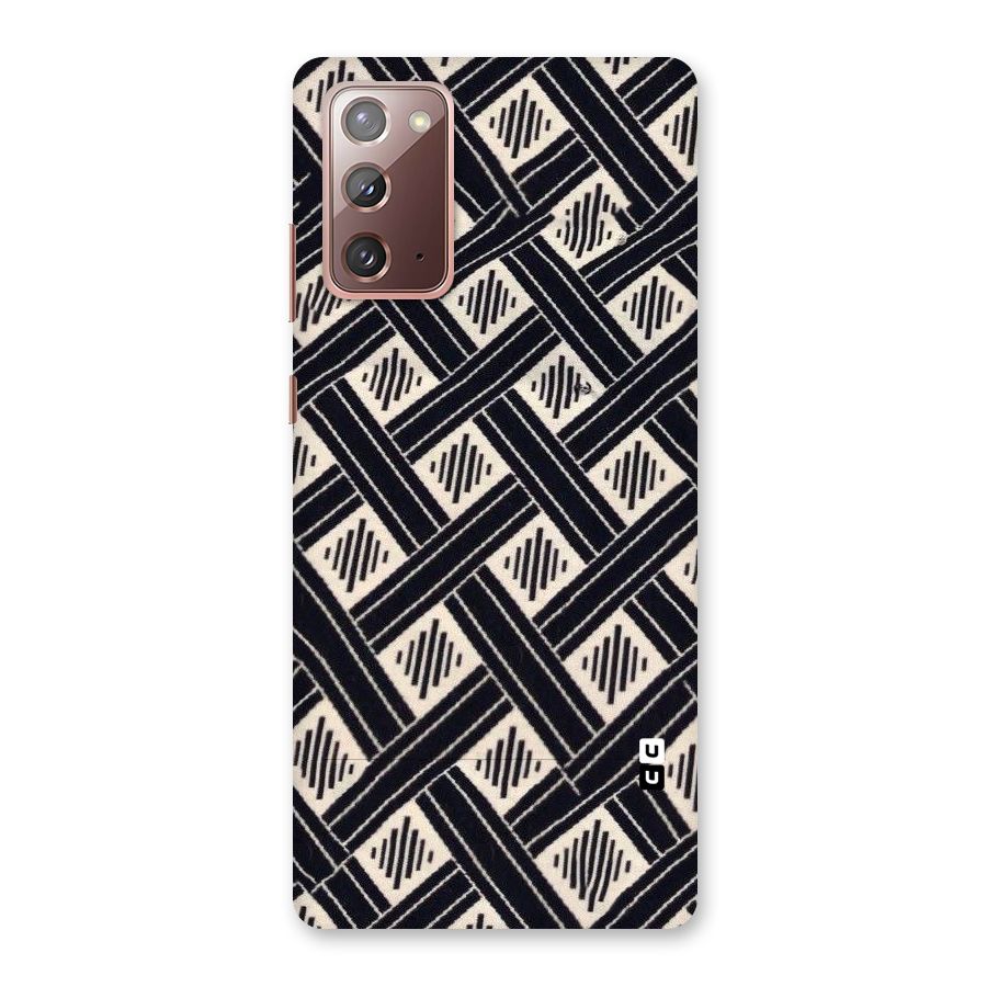 Black Beige Criscros Back Case for Galaxy Note 20