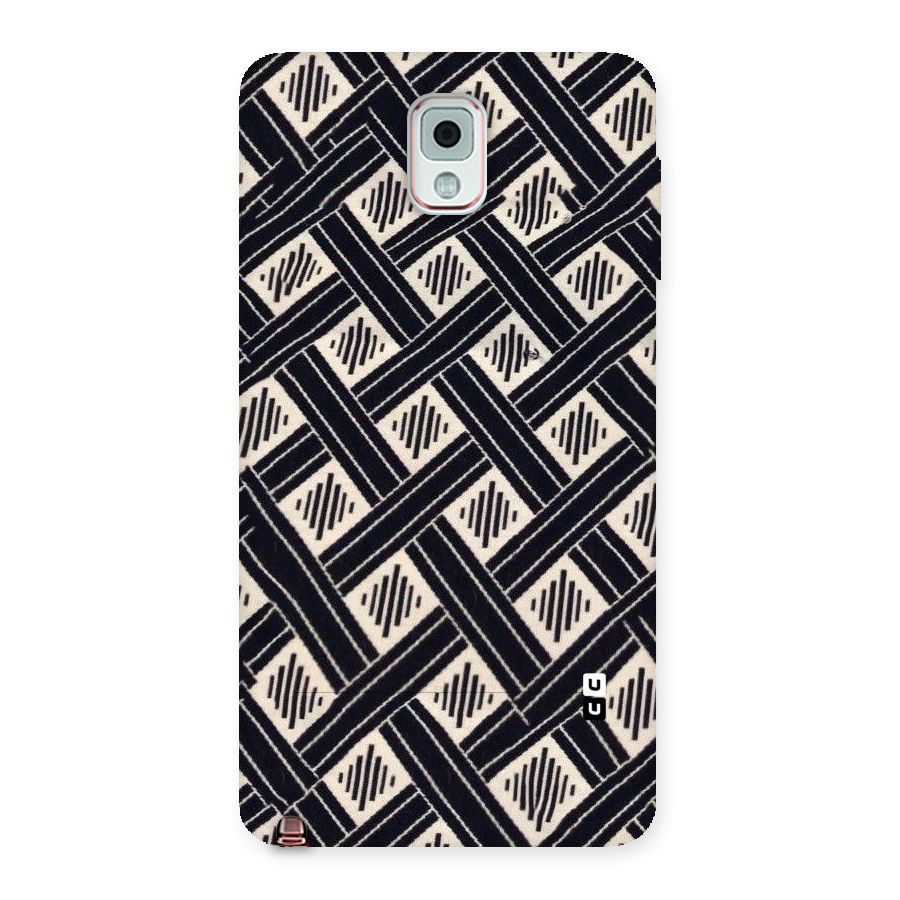 Black Beige Criscros Back Case for Galaxy Note 3