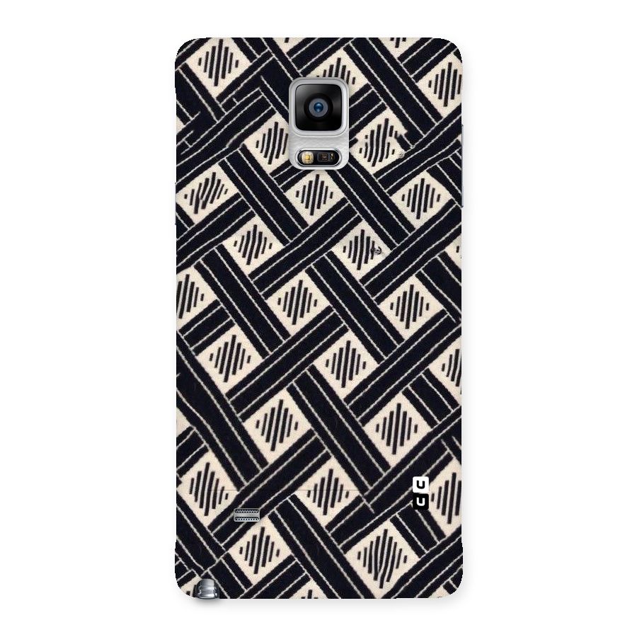 Black Beige Criscros Back Case for Galaxy Note 4