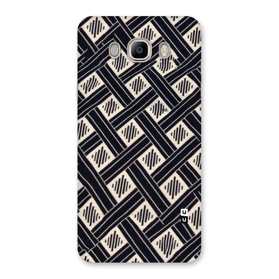Black Beige Criscros Back Case for Galaxy On8
